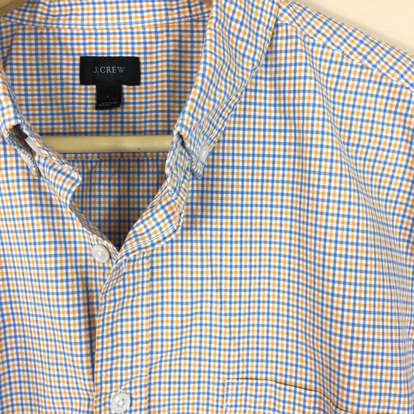 J. Crew 100% Cotton Check Button Down sz L - Picture 5 of 6